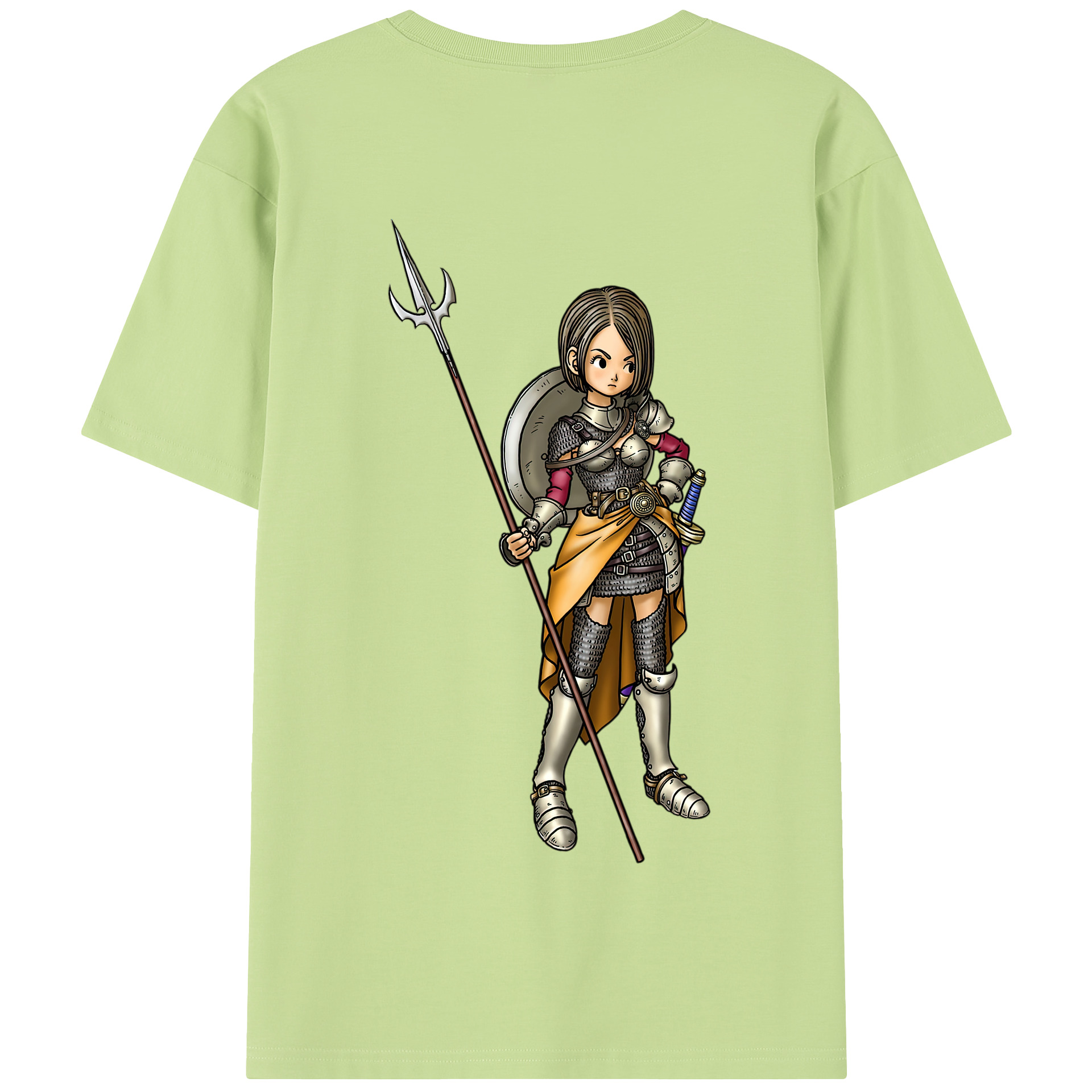 （画像用） ドラゴンクエスト Doragon Kuesuto Dragon Quest 綿100％半袖Tシャツ（背面プリント）